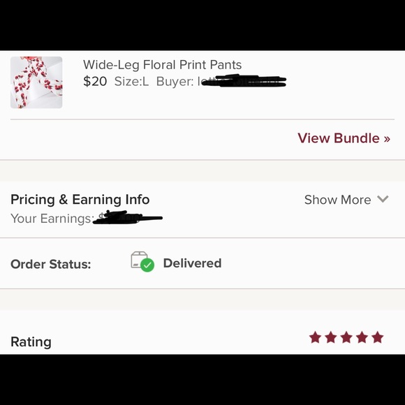 Wide-Leg Floral Print Pants SMALL - Picture 7 of 7